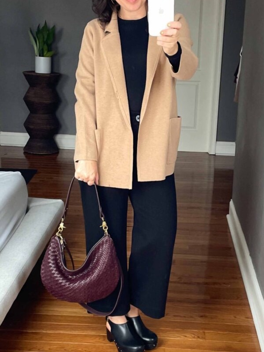 J Crew 365 tan Camel color open-front sweater Blazer Size XS